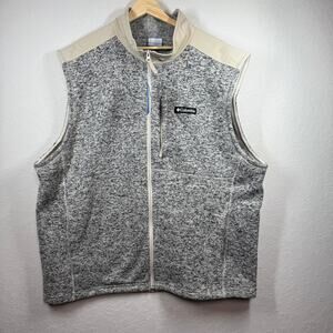 Men's Columbia Two Tone Gray and Tan Zip Front Vest Size XXL NEW